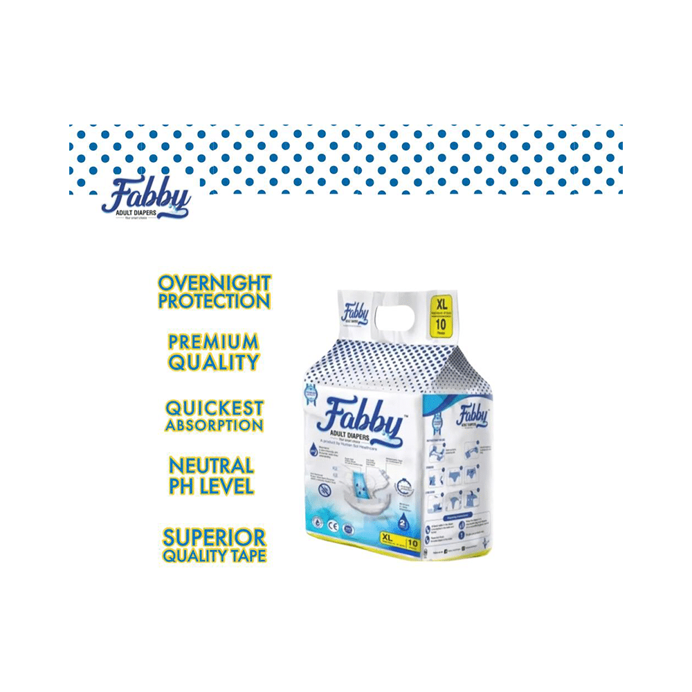 Fabby Fabby Adult Diaper (10 Each) Medium - Image 4