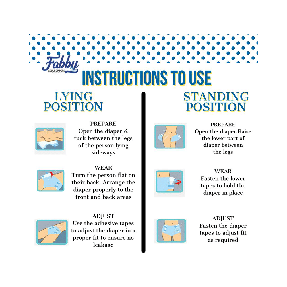 Fabby Fabby Adult Diaper (10 Each) Medium - Image 6