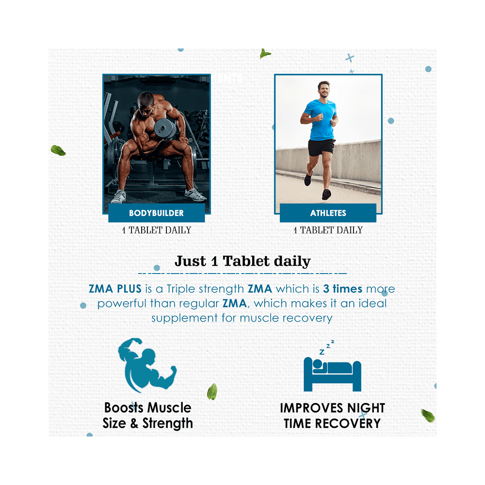Naturyz Triple Strength ZMA Plus with Magnesium, Zinc, Tribulus, Vitamin B6 Tablet - Image 8