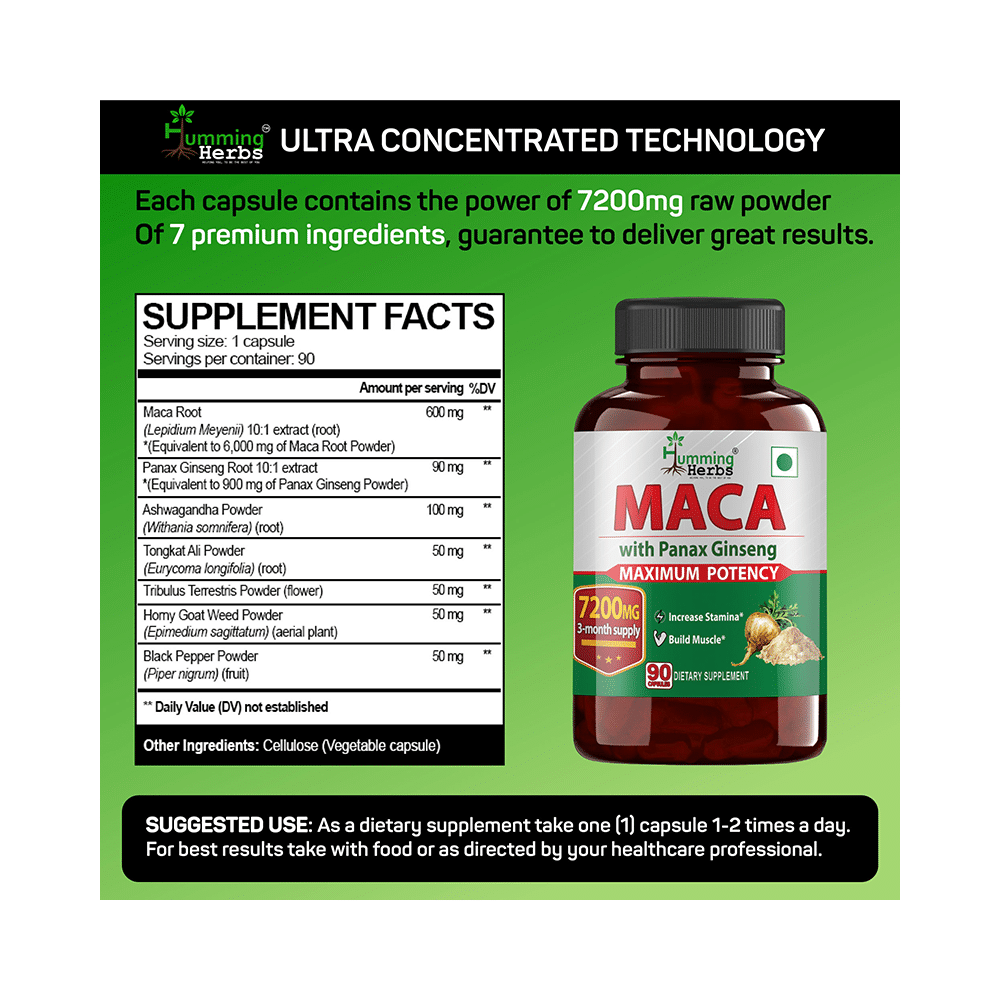 Humming Herbs Berberine + Maca with Panax Ginseng Capsule (90 Each) - Image 8