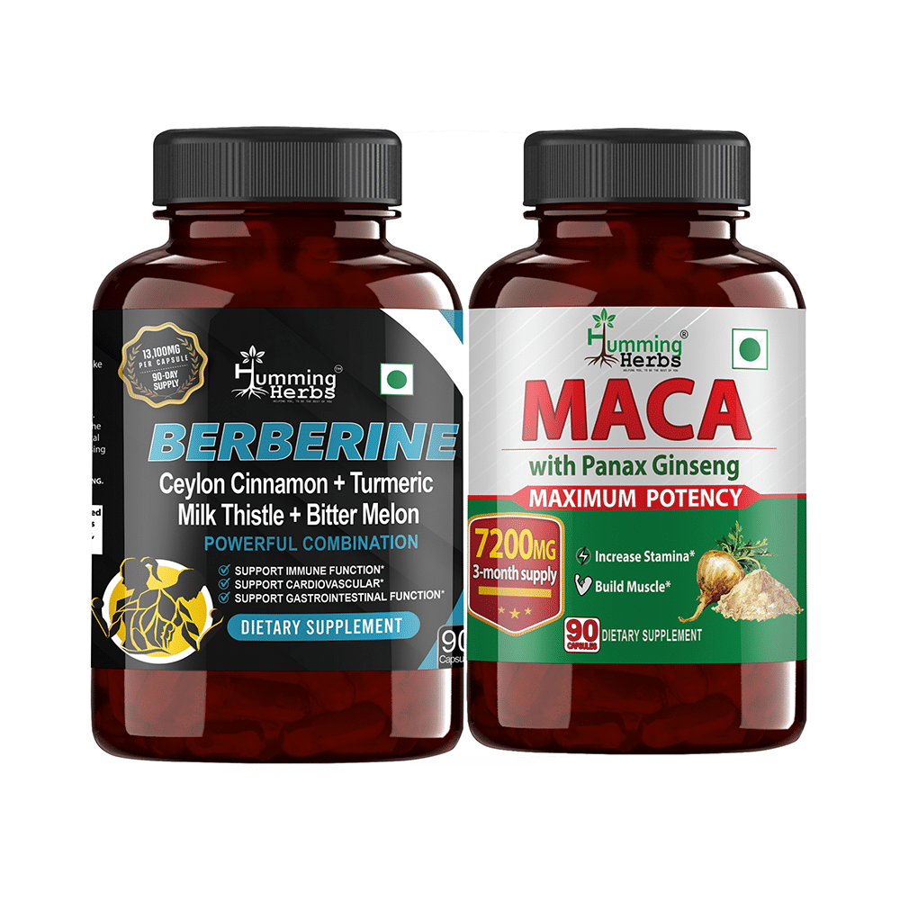 Humming Herbs Berberine + Maca with Panax Ginseng Capsule (90 Each) - Image 1