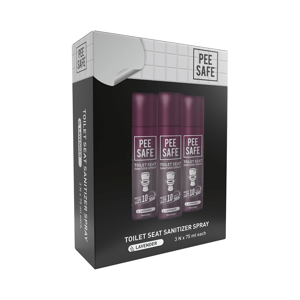 Pee Safe Toilet Seat Sanitizer Spray (75ml Each) Lavender - Image 1