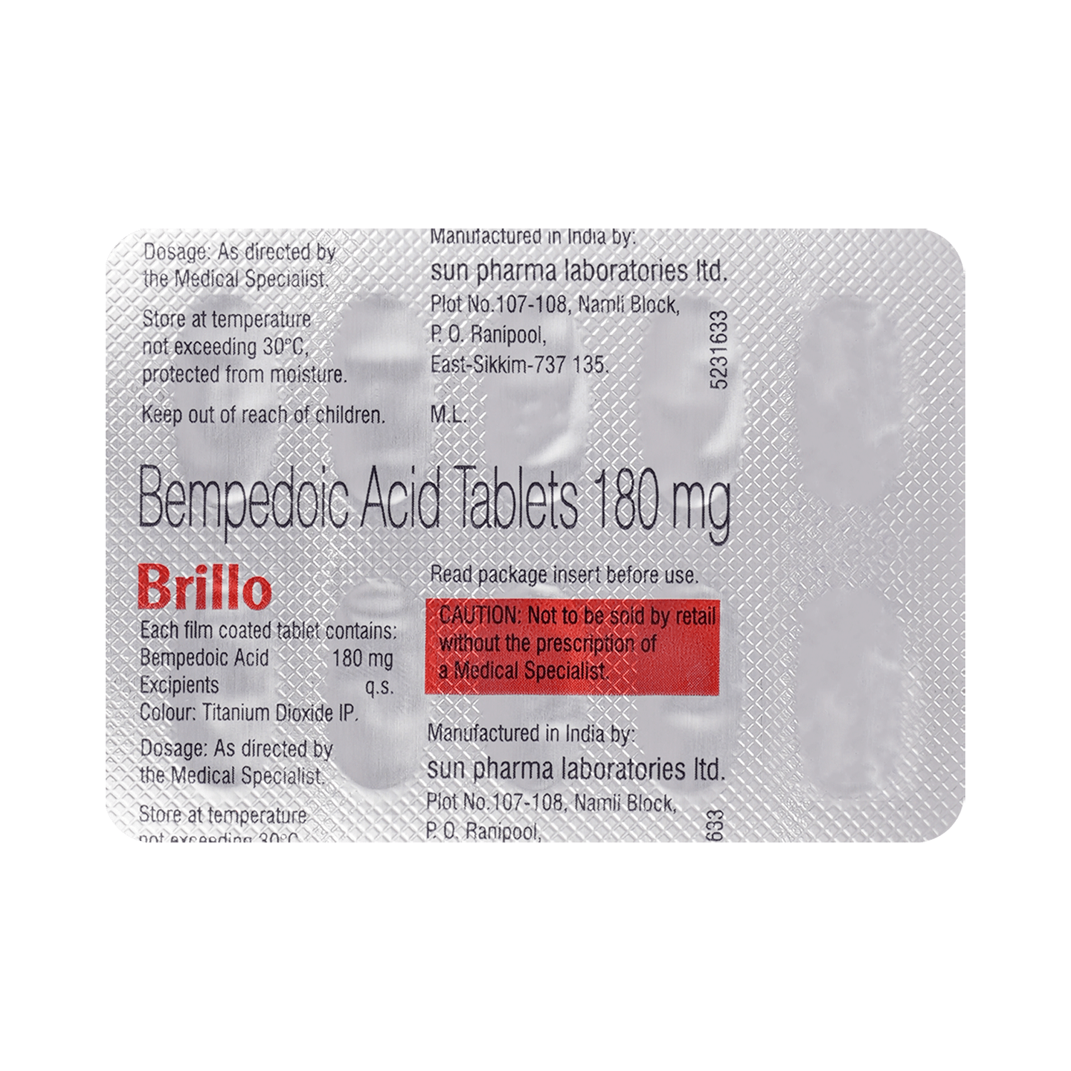 Brillo 180mg Tablet - Image 5