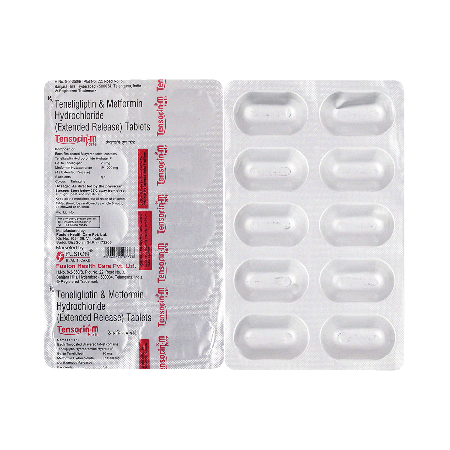 Tensorin M Forte 1000mg/20mg Tablet