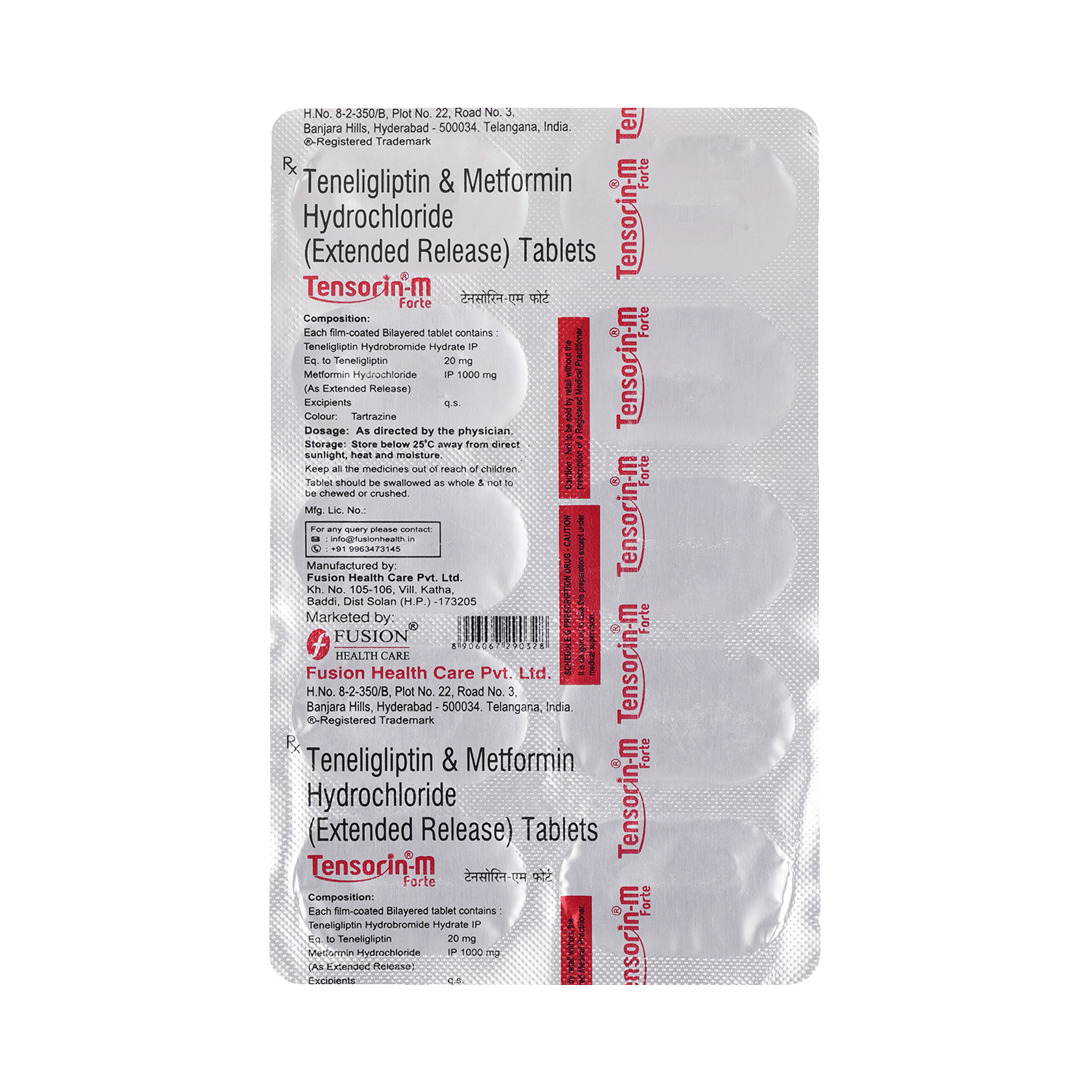 Tensorin M Forte 1000mg/20mg Tablet - Image 3