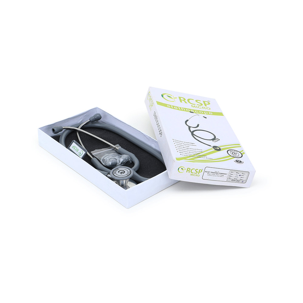 RCSP Dual Head Stethoscope Grey - Image 4