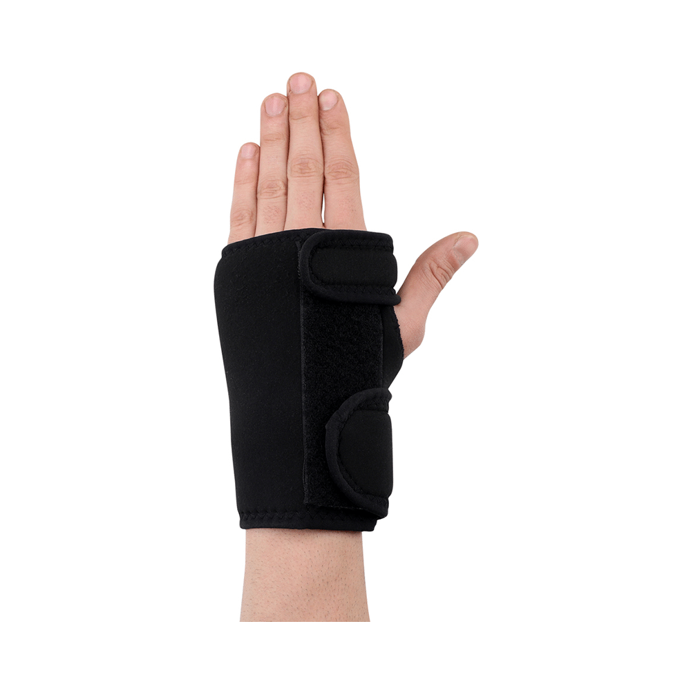 HealthAndYoga GuardNHeal Wrist Brace with Thumb Black - Image 1