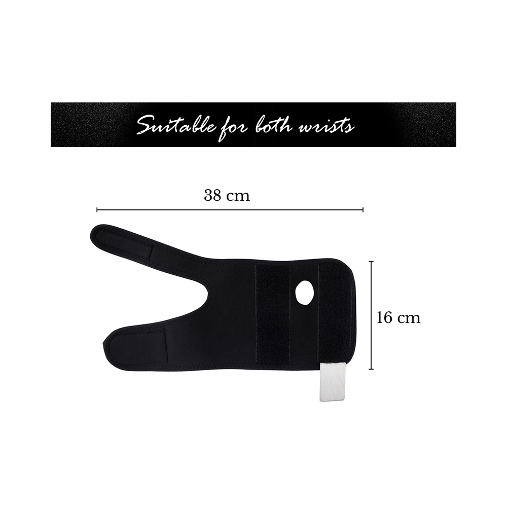 HealthAndYoga GuardNHeal Wrist Brace with Thumb Black - Image 2