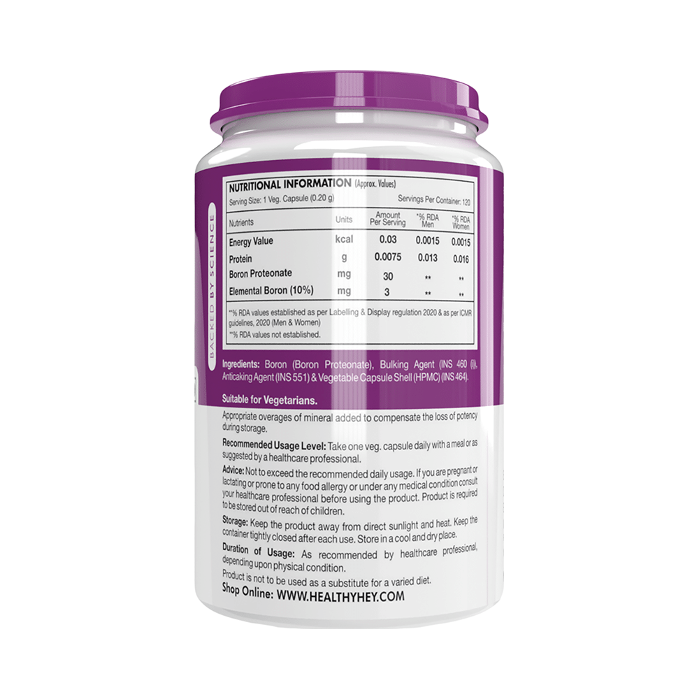 HealthyHey Nutrition Boron Vegetable Capsule - Image 2