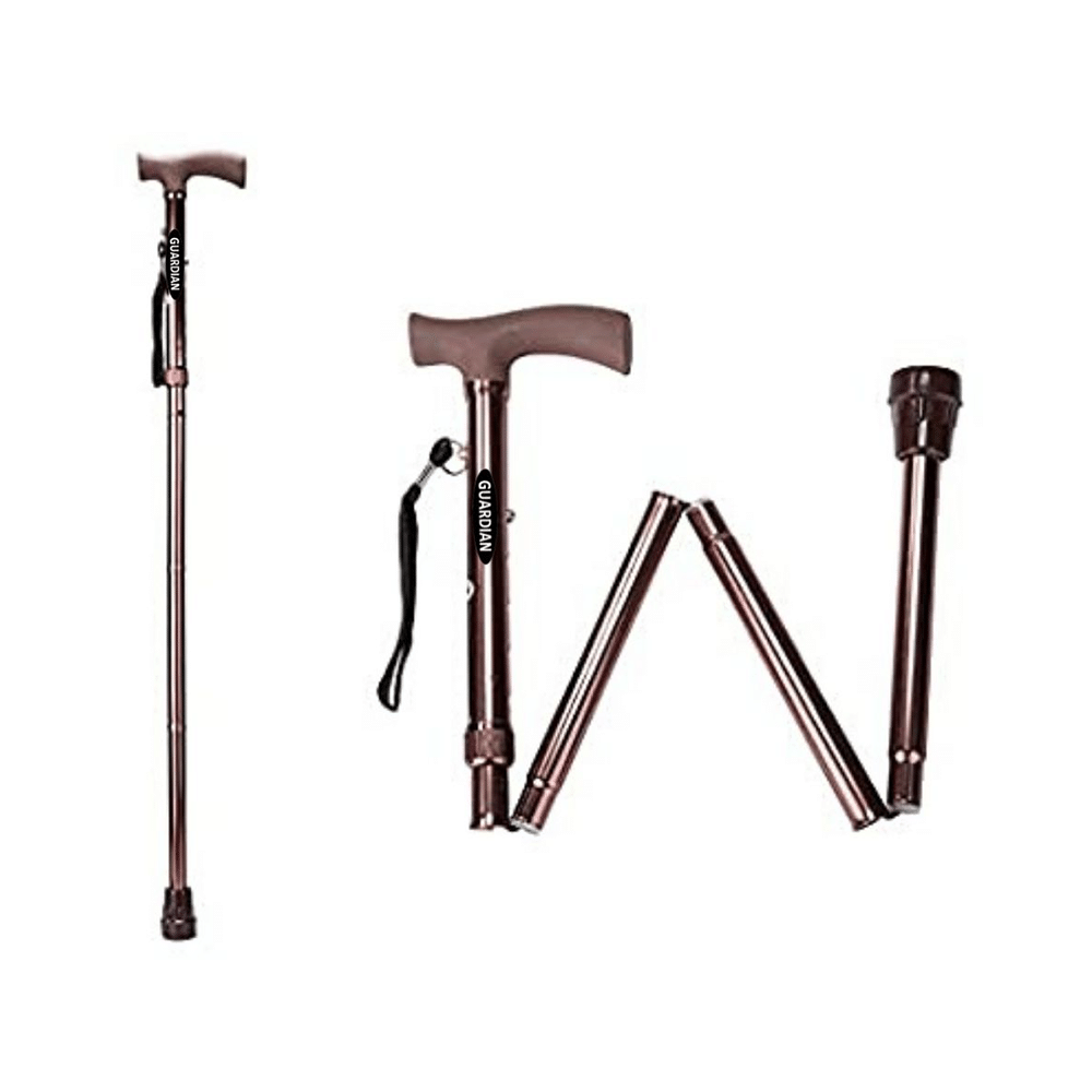 Guardian Foldable Walking Stick Bronze Aluminium - Image 1