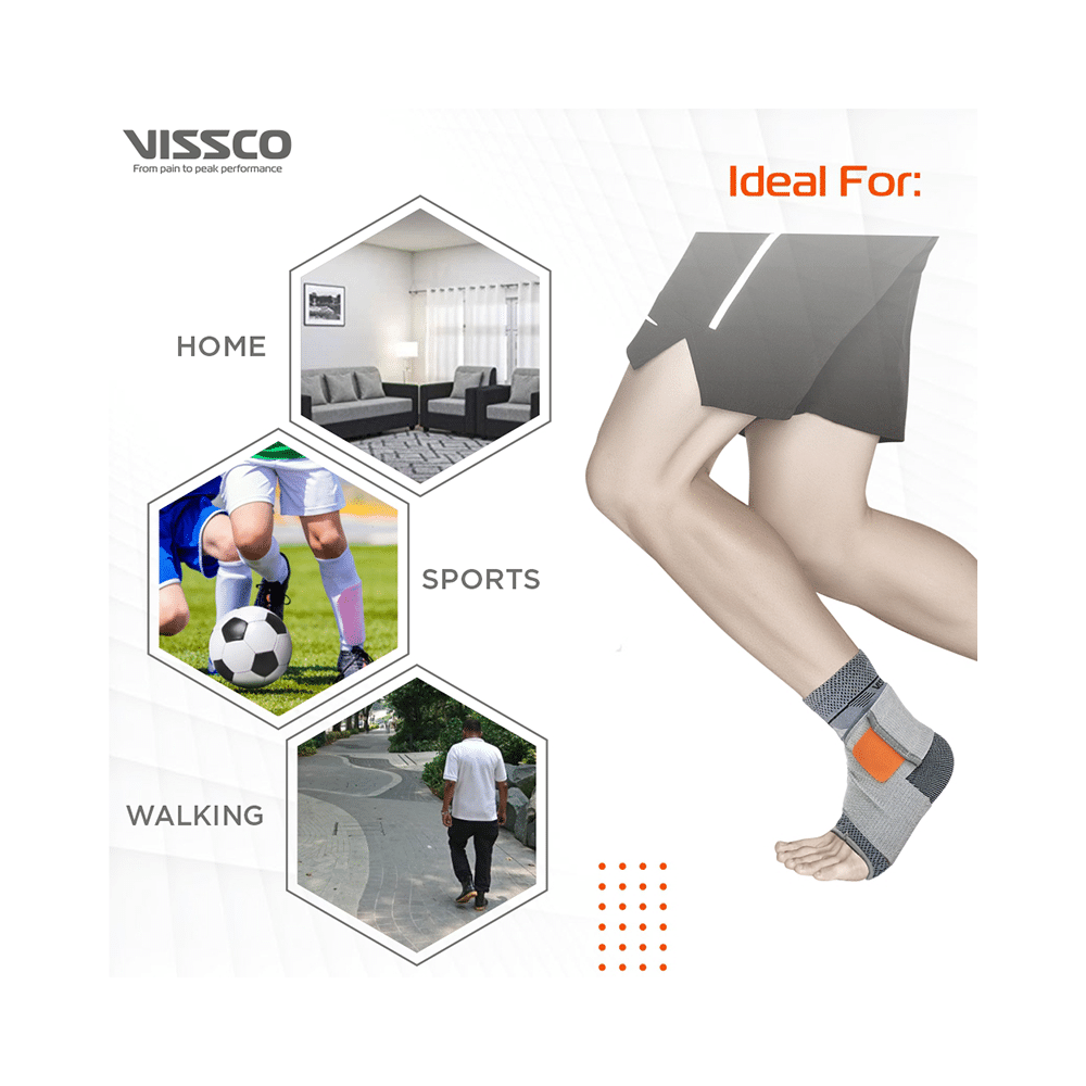Vissco 2 in 1 Anklet + Binder to support & stability to the ankle Sprain, Swelling Muscle XXL - Image 5