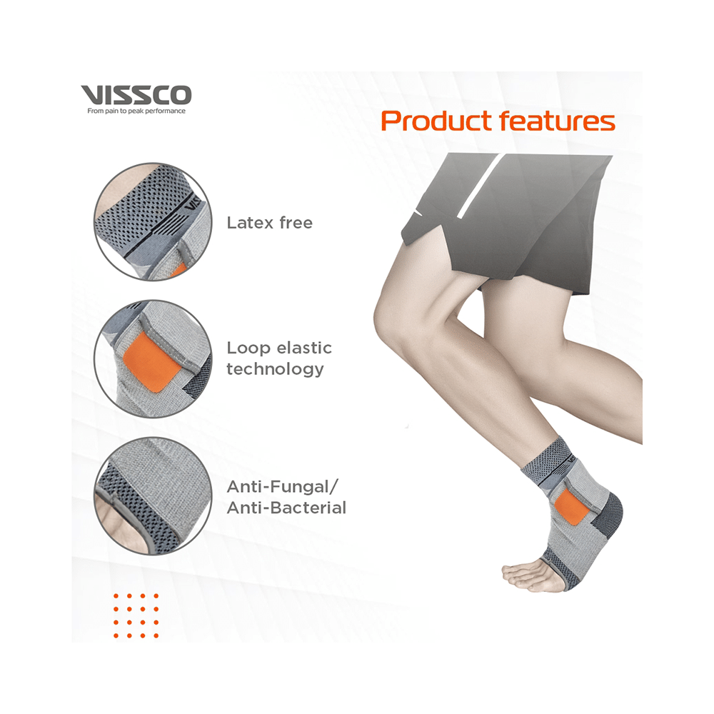 Vissco 2 in 1 Anklet + Binder to support & stability to the ankle Sprain, Swelling Muscle XXL - Image 4