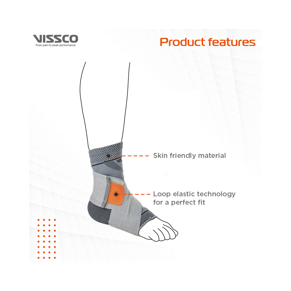 Vissco 2 in 1 Anklet + Binder to support & stability to the ankle Sprain, Swelling Muscle XXL - Image 3