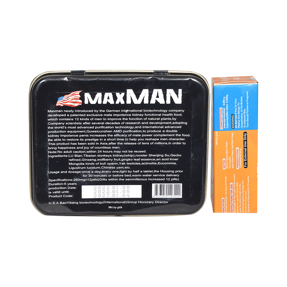 Combo Pack of Maxman 12 Capsule & Vigrx Oil 30ml - Image 2