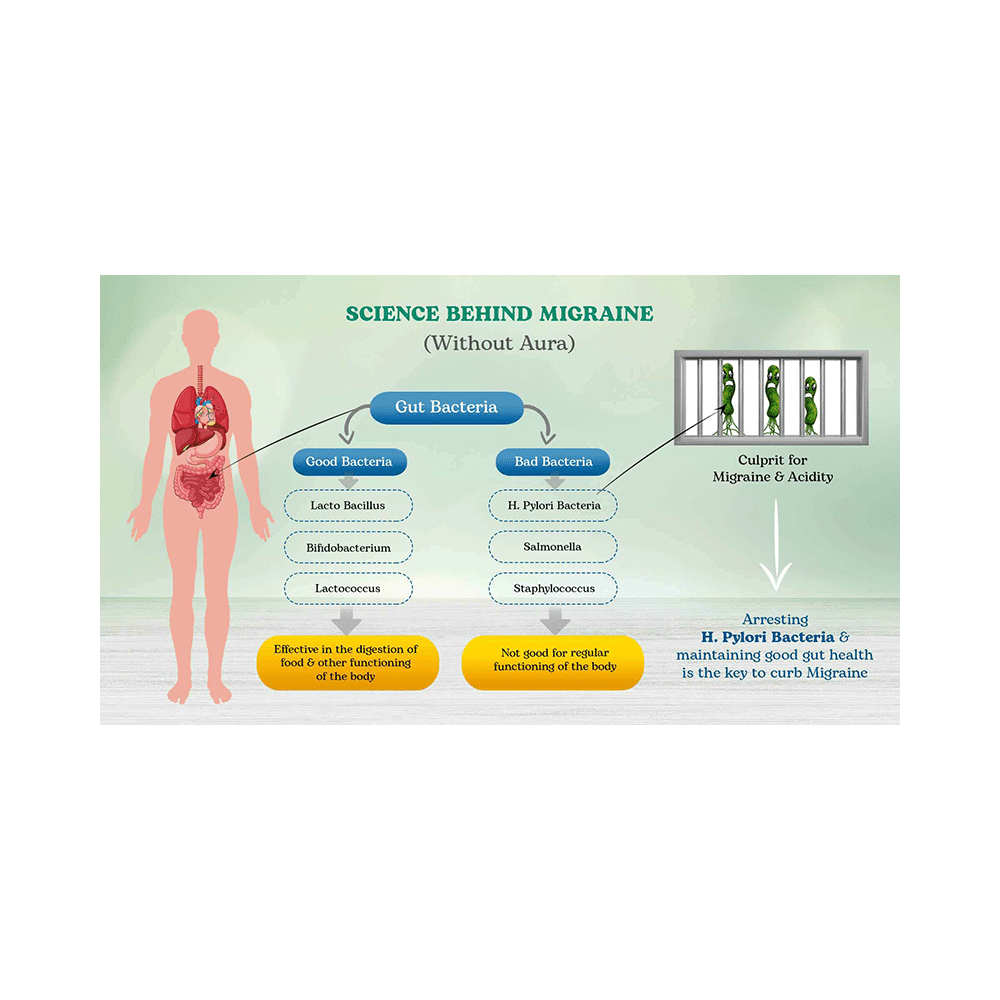 The Lifekart.In Migraine Relief 20 Days Kit (60 Chewable Tablet & 20 Probiotic Sachet) - Image 3