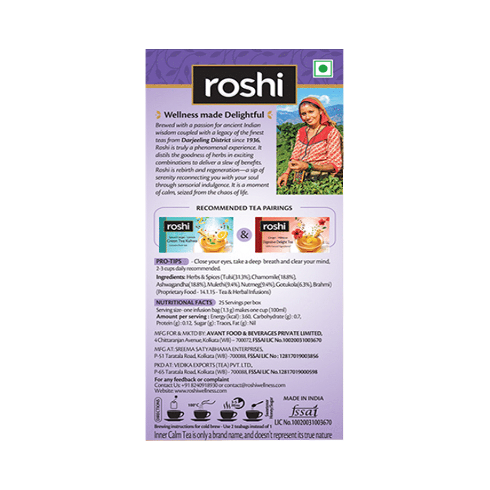 Roshi Chamomile-Tulsi Inner Calm Teabag (1.3gm Each) - Image 2