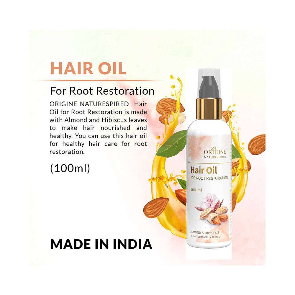 Origine Naturespired Hair Oil Almond & Hibiscus for Root Restoration - Image 4