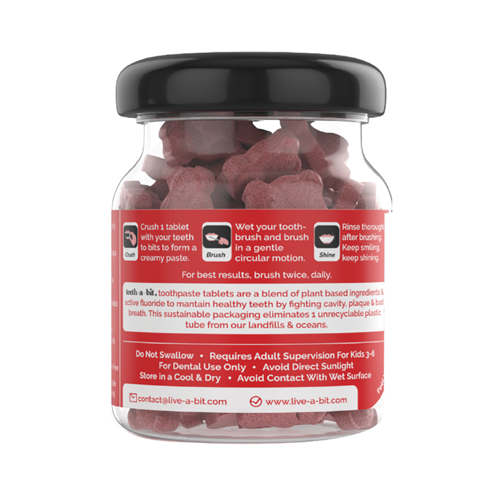Teeth-A-Bit Multi-Protection Tooth Bits with Fluoride (Ages 5 to 12 Yrs) Cherry Vanilla Mint - Image 2