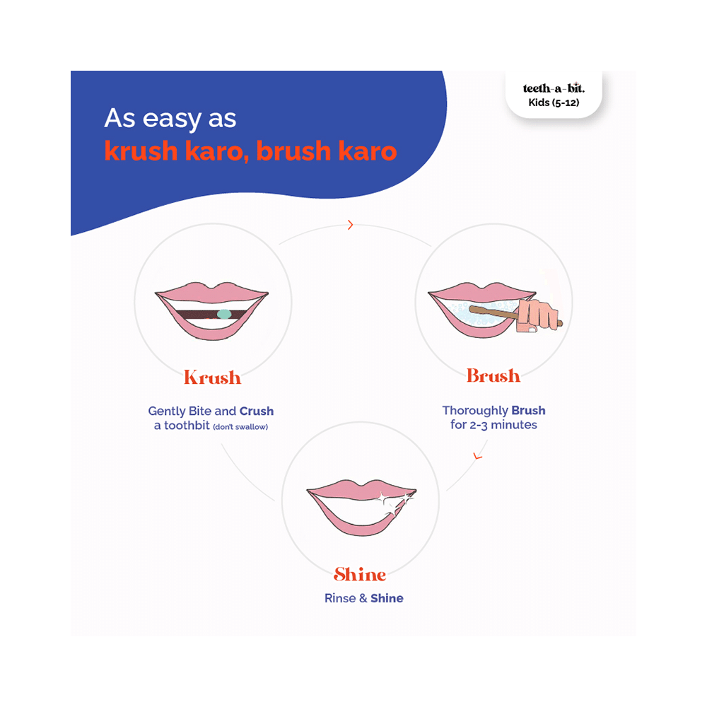 Teeth-A-Bit Multi-Protection Tooth Bits with Fluoride (Ages 5 to 12 Yrs) Cherry Vanilla Mint - Image 8