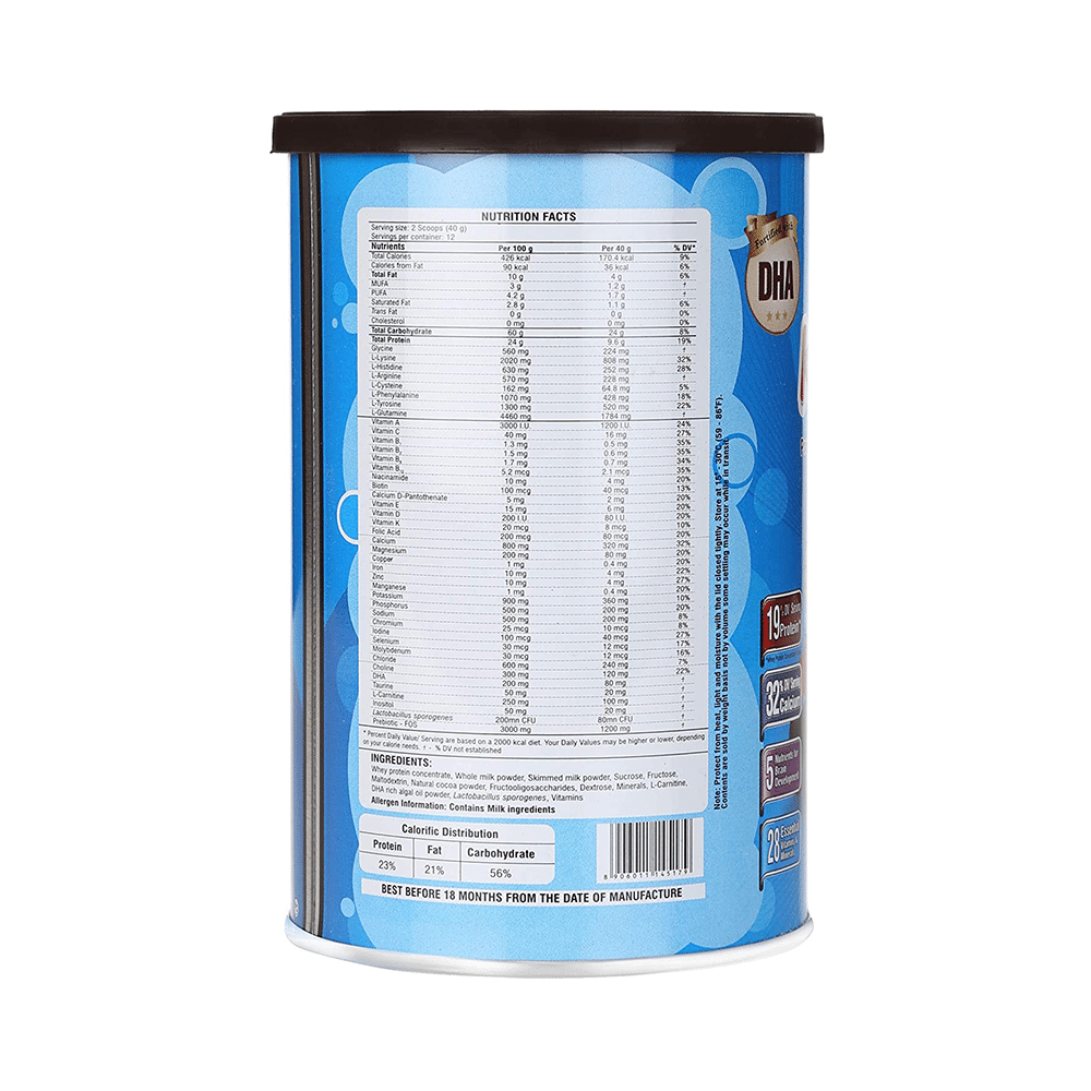 Kids-Pro Protein with DHA, Pre & Probiotics | For Growing Children | Flavour Powder Chocolate - Image 2