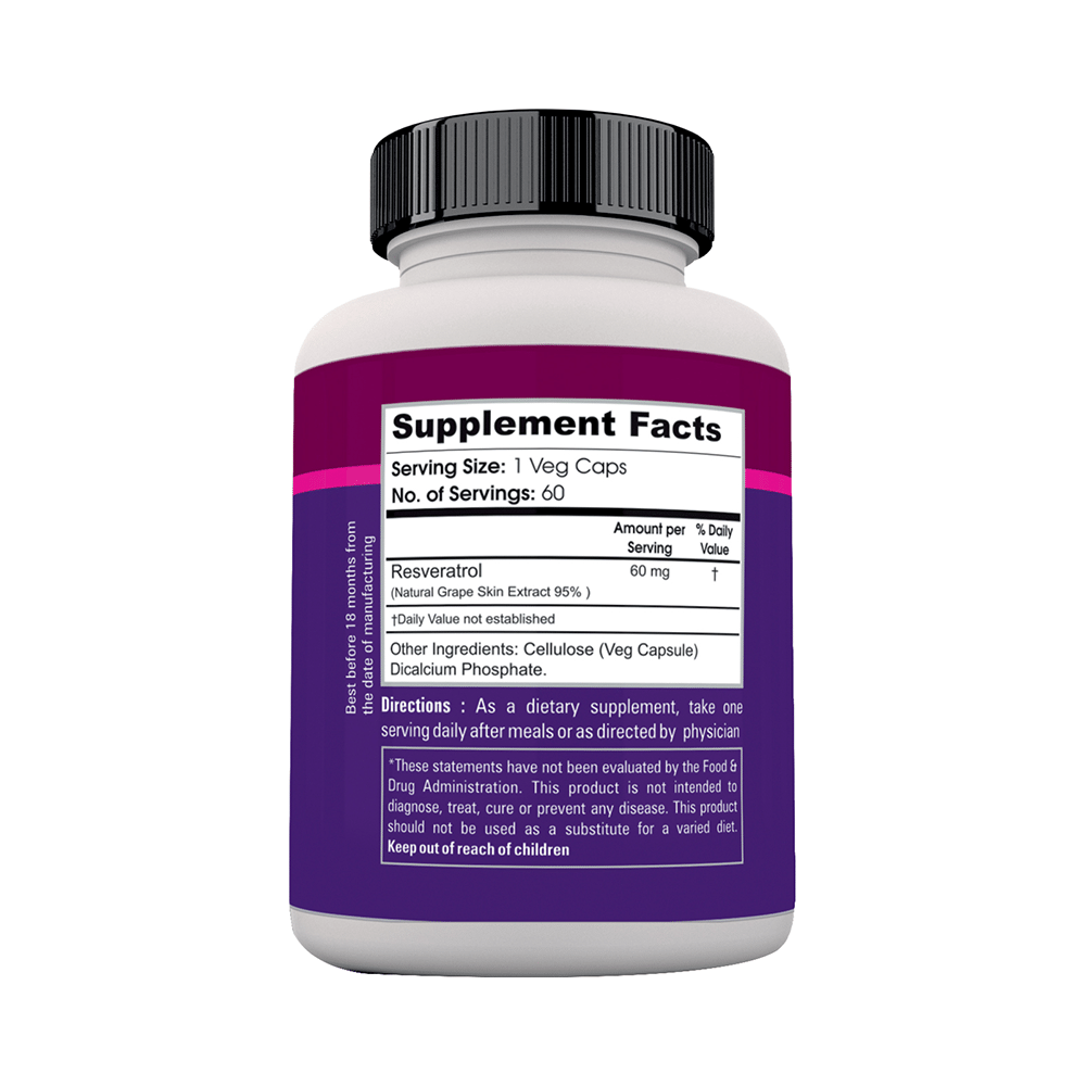 Zenith Nutrition Resveratrol 60mg Capsule - Image 2
