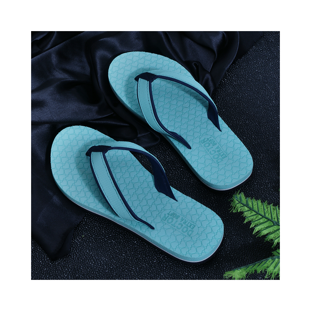 Doctor Extra Soft D 3 Women's Slippers with Bounce Back Technology Orthopaedic and Diabetic MCR Anti-skid Cushion Comfort Green Navy 8 - Image 10