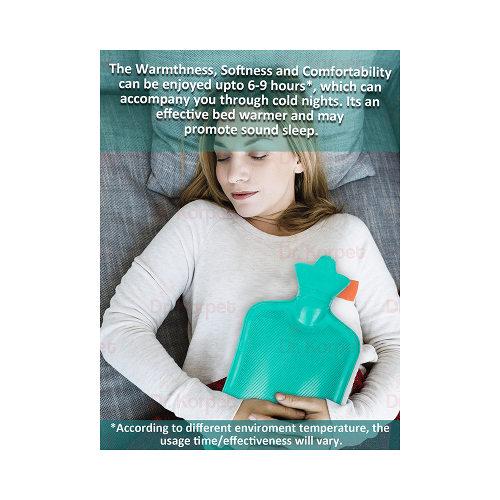 Dr. Korpet Hot Water Bottle, Hot Water Bag for Pain Relief and Cramps Bag Green - Image 6