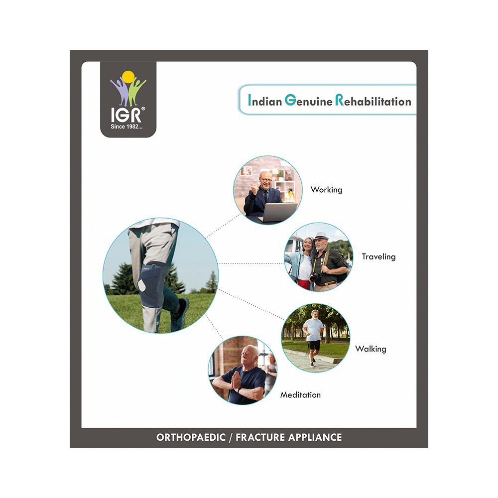 IGR O.A. Knee Brace  Left Medium Black - Image 6