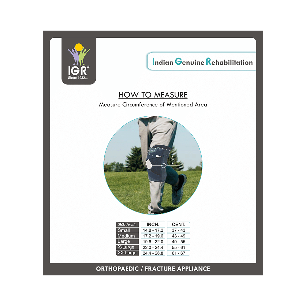 IGR O.A. Knee Brace  Left Medium Black - Image 7