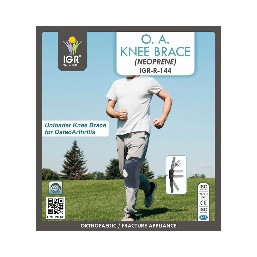 IGR O.A. Knee Brace  Left Medium Black - Image 2