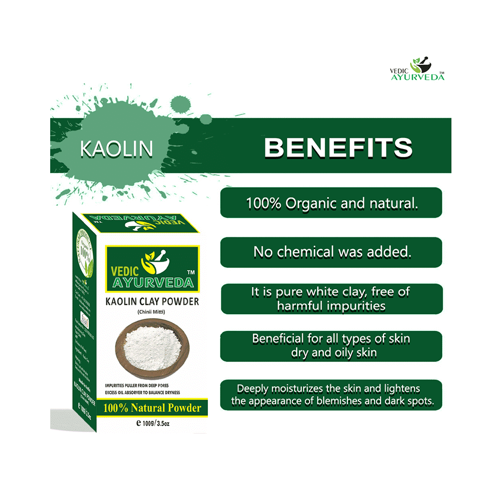 Vedic Ayurveda Kaolin Clay Powder (100gm Each) - Image 5