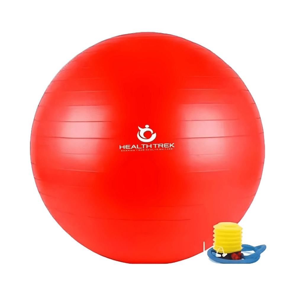 Healthtrek Anti Burst Gym/Yoga/Exercise/Swiss Ball 55cm Red - Image 1