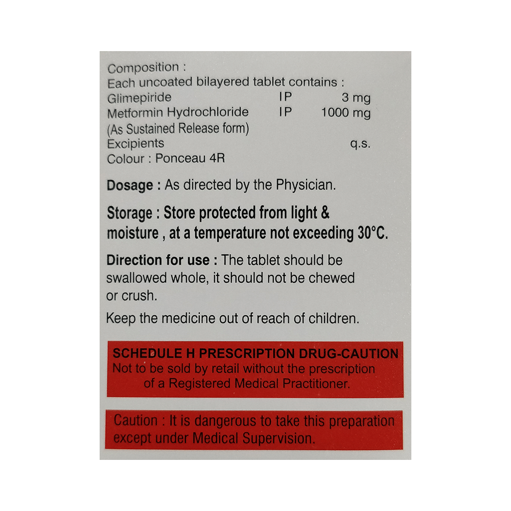 Glimecaid-M 3 Forte Tablet SR - Image 2