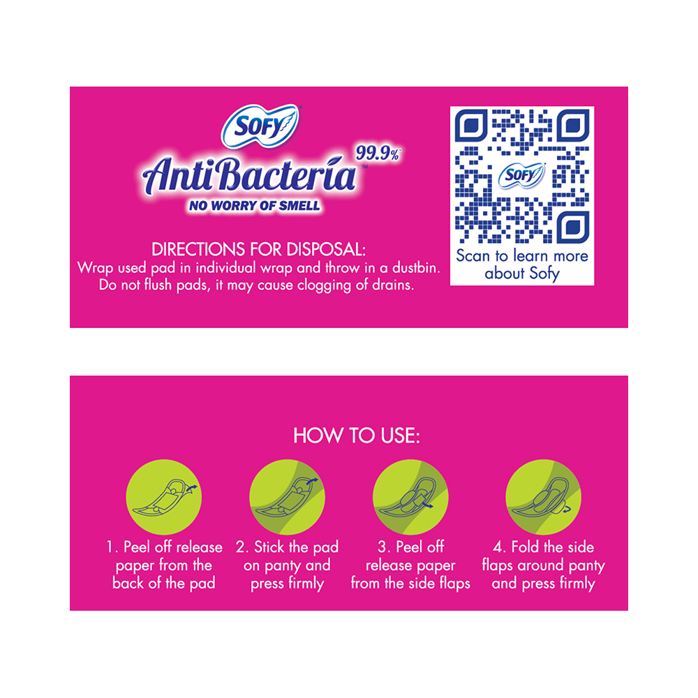 Sofy AntiBacteria 99.9% Sanitary Pads Ultra Slim | Size Super XL+ - Image 3