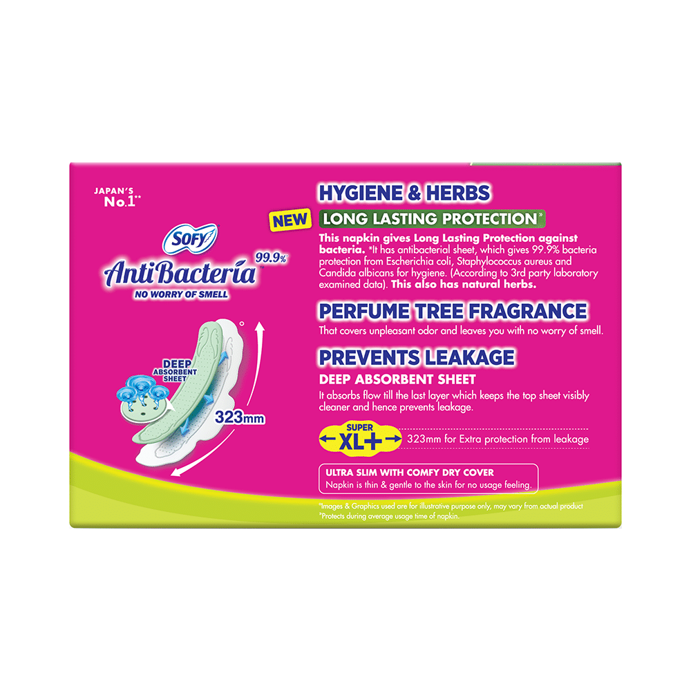 Sofy AntiBacteria 99.9% Sanitary Pads Ultra Slim | Size Super XL+ - Image 2