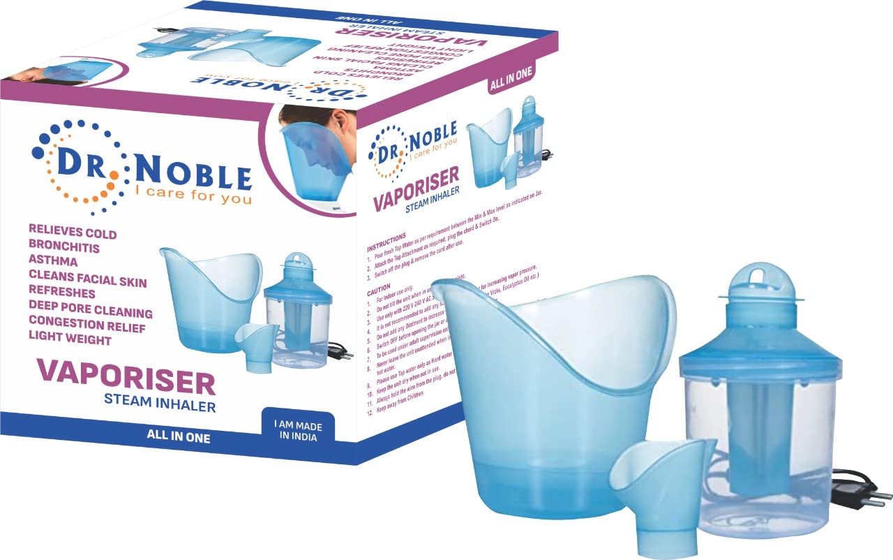 DR NOBLE Steam Vaporizer Nose Steamer, Cough Steamer, Nozzle Inhaler & Nose vaporizer machine for Cold & Cough (Blue) - Image 1