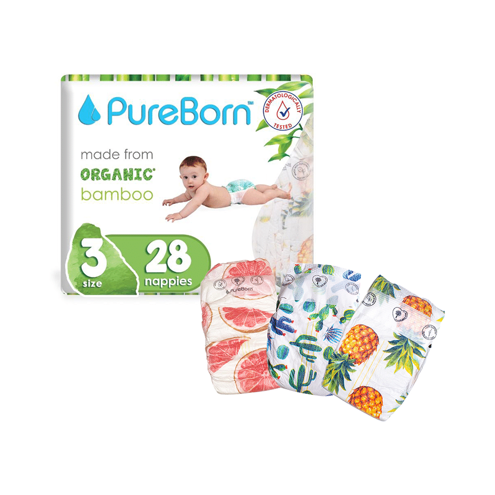 PureBorn Printed Nappies Size 3 - Image 1
