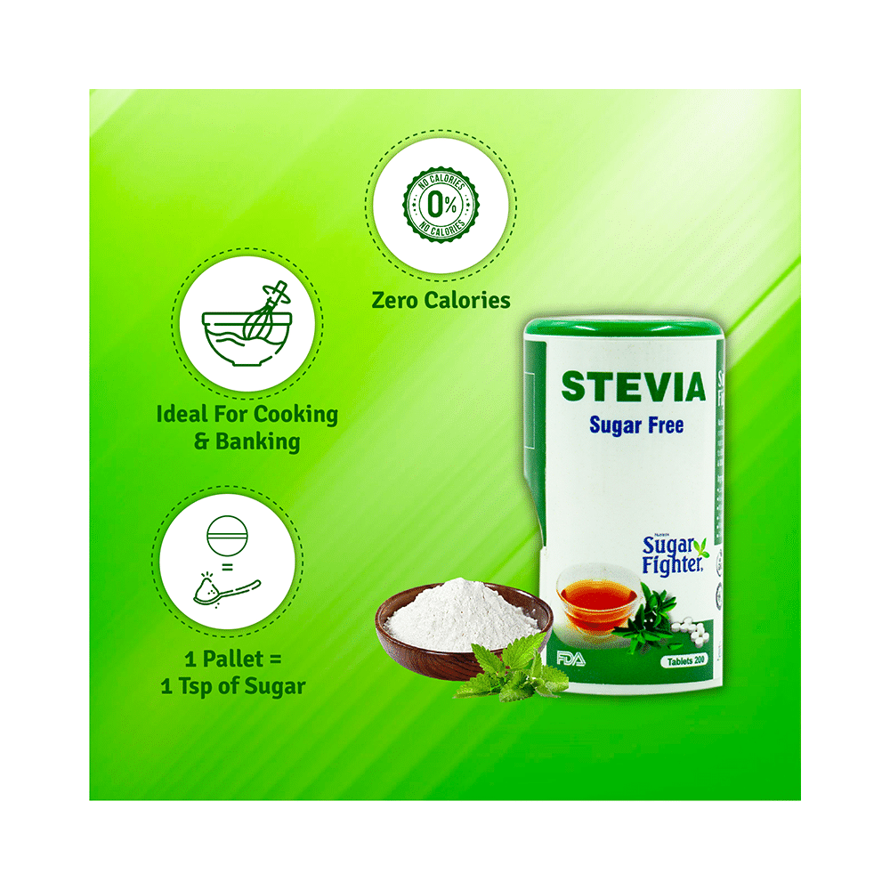Sugar Fighter Combo Pack of Stevia Sugar Free Powder 100gm and Stevia Sugar Free 200 Tablet - Image 3
