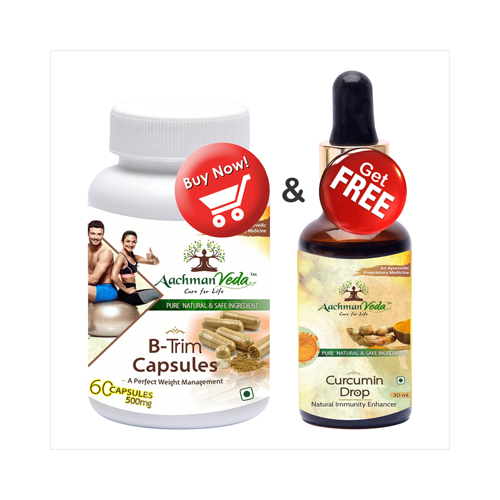 Aachman Veda B-Trim Capsule with Aachman Veda Curcumin Drop 30ml Free - Image 4
