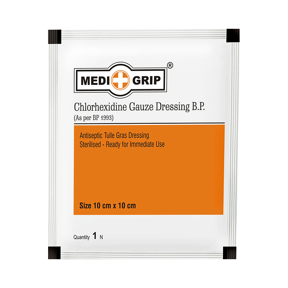 Medigrip Chlorhexidine Gauze Dressing B.P. 10cm x 10cm - Image 2