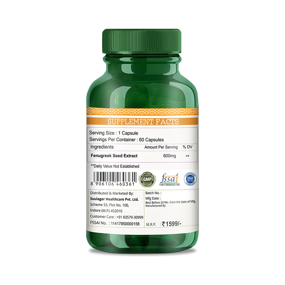 Simply Herbal Fenugreek Extract Vegetarian Capsules - Image 3