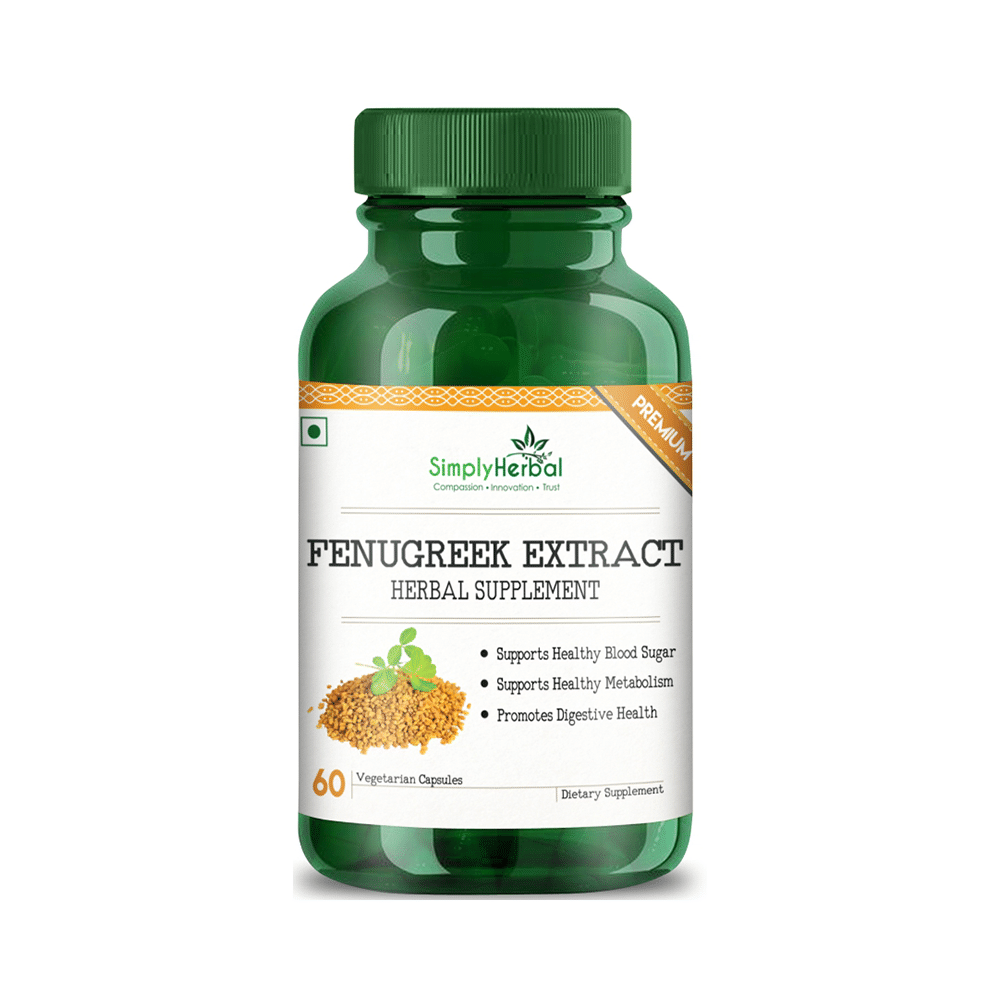 Simply Herbal Fenugreek Extract Vegetarian Capsules
