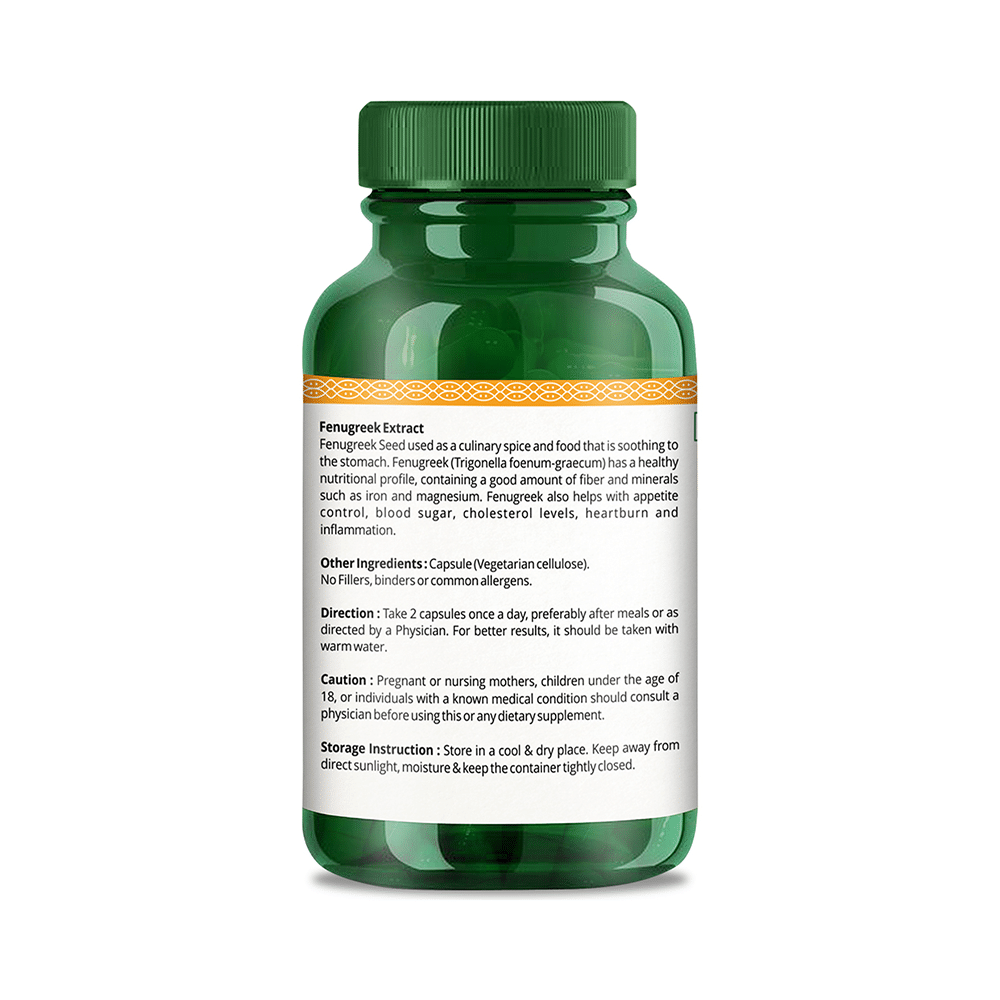 Simply Herbal Fenugreek Extract Vegetarian Capsules - Image 2