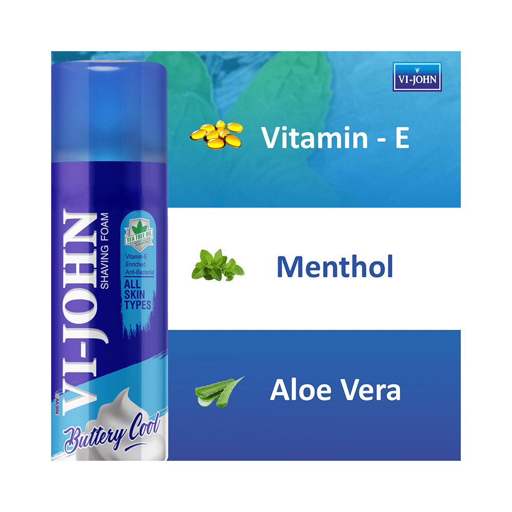 Vi-John Combo Pack of Buttery Cool Shaving Foam 400gm and 50gm - Image 4
