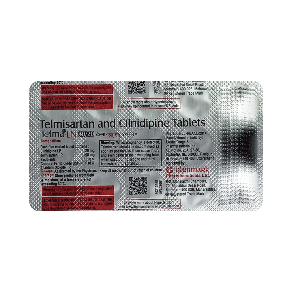 Telma-LN 20mg/40mg Tablet - Image 1