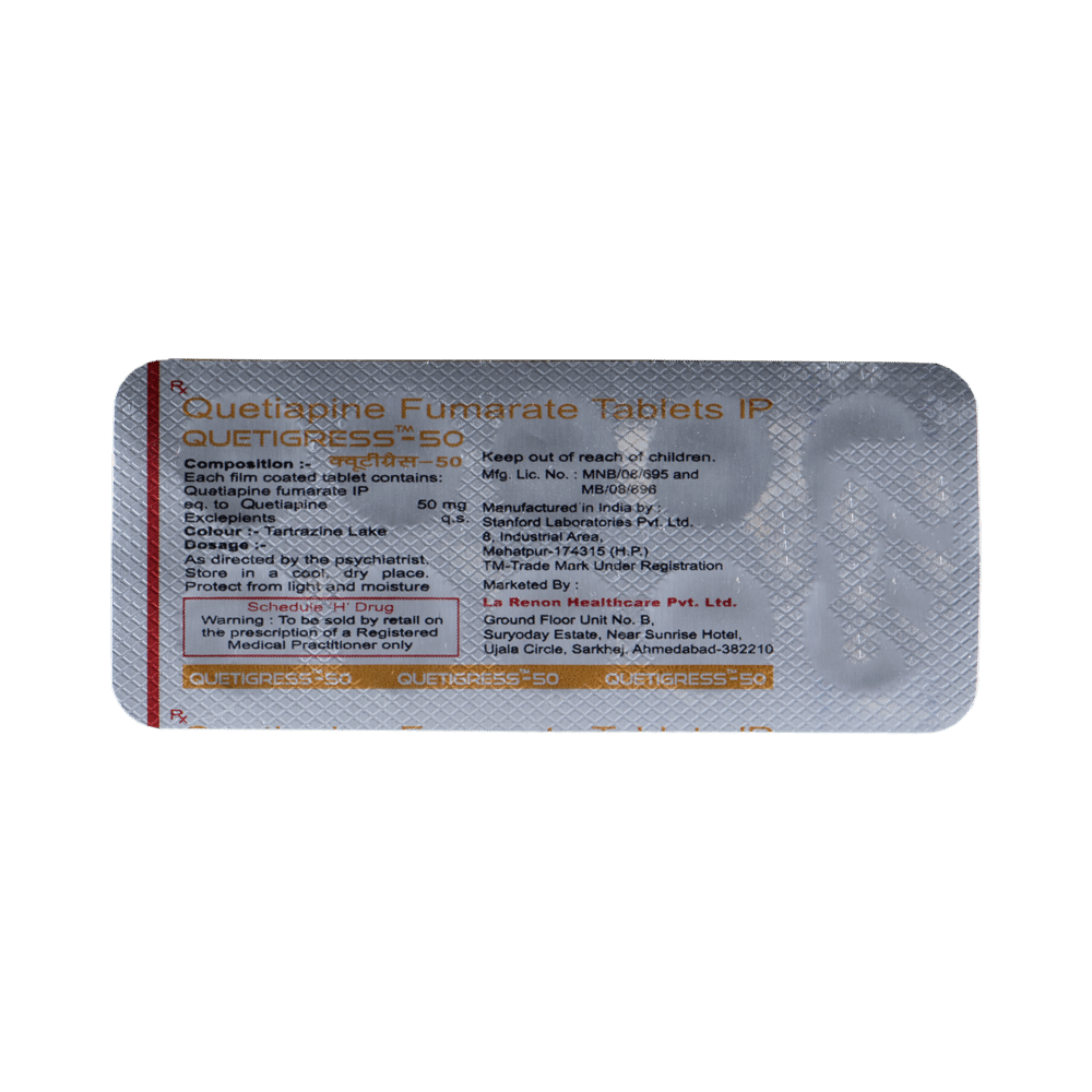 Quetigress 50 Tablet - Image 5