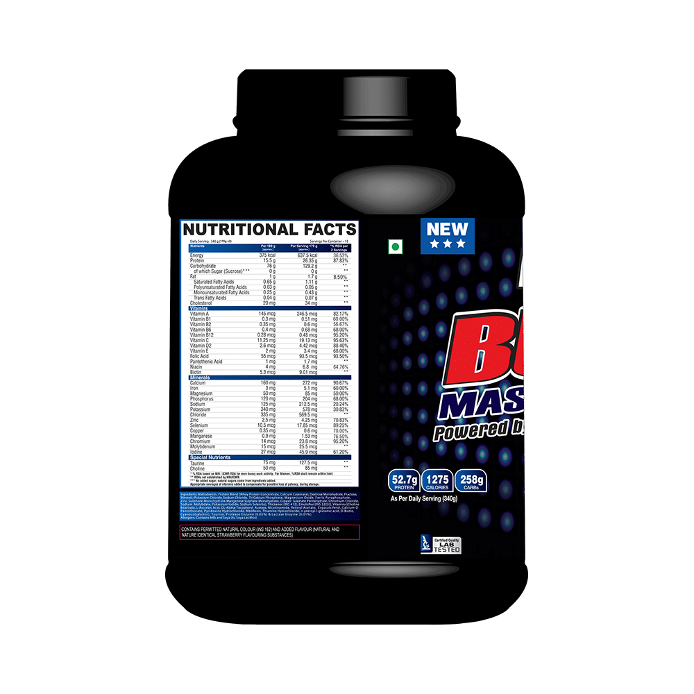 Aminoz Bulk Mass Gainer Strawberry - Image 3