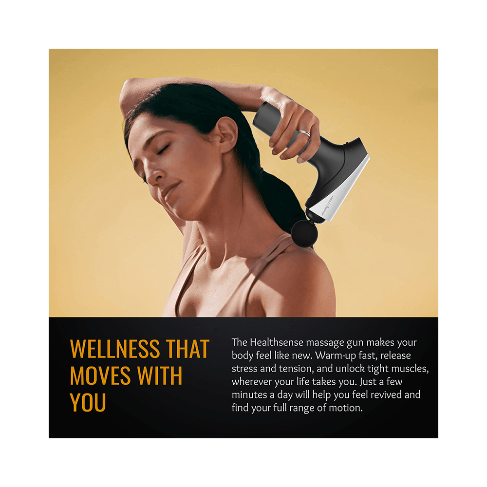 Health Sense HM 280 Gun Massager Machine Black & Grey - Image 5