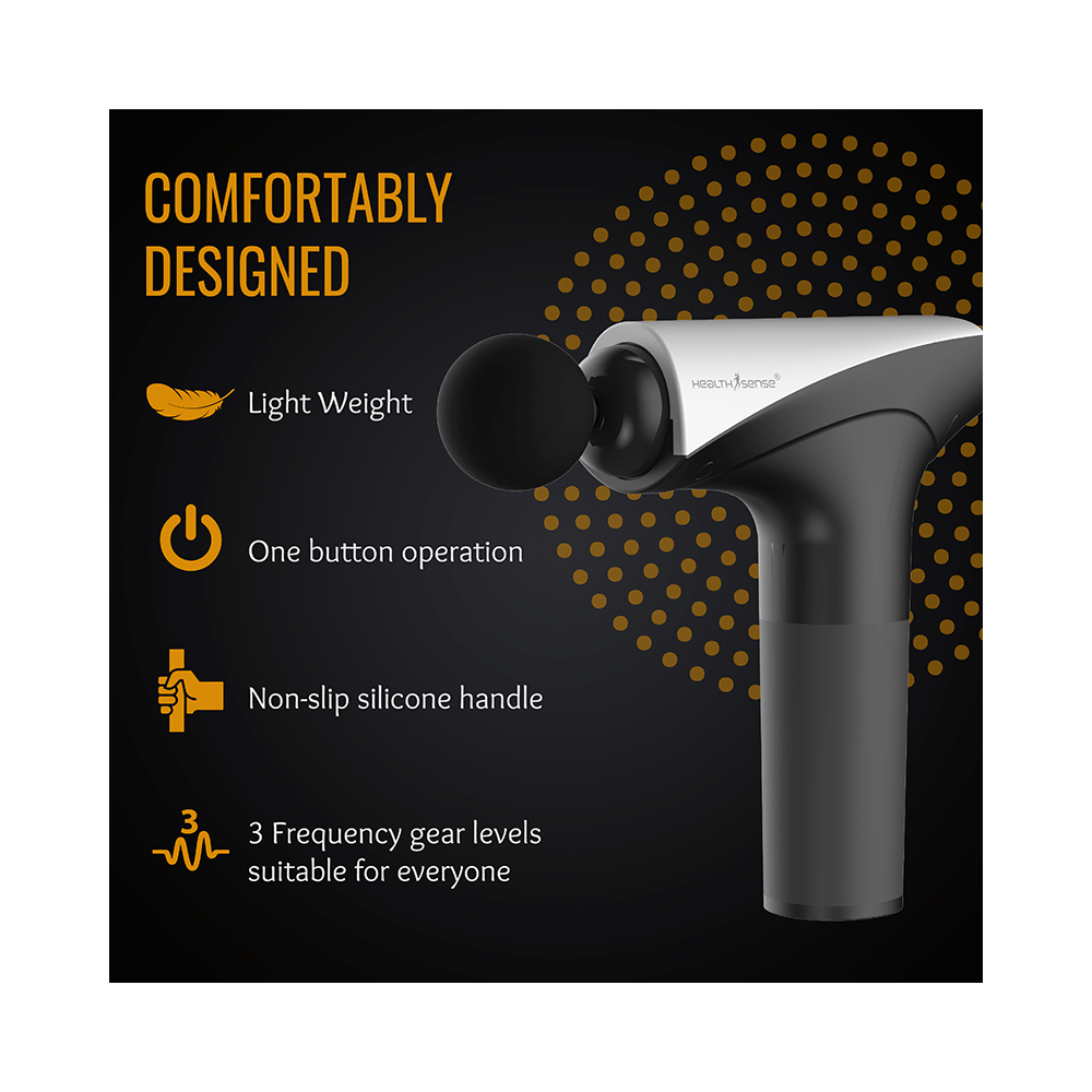 Health Sense HM 280 Gun Massager Machine Black & Grey - Image 4