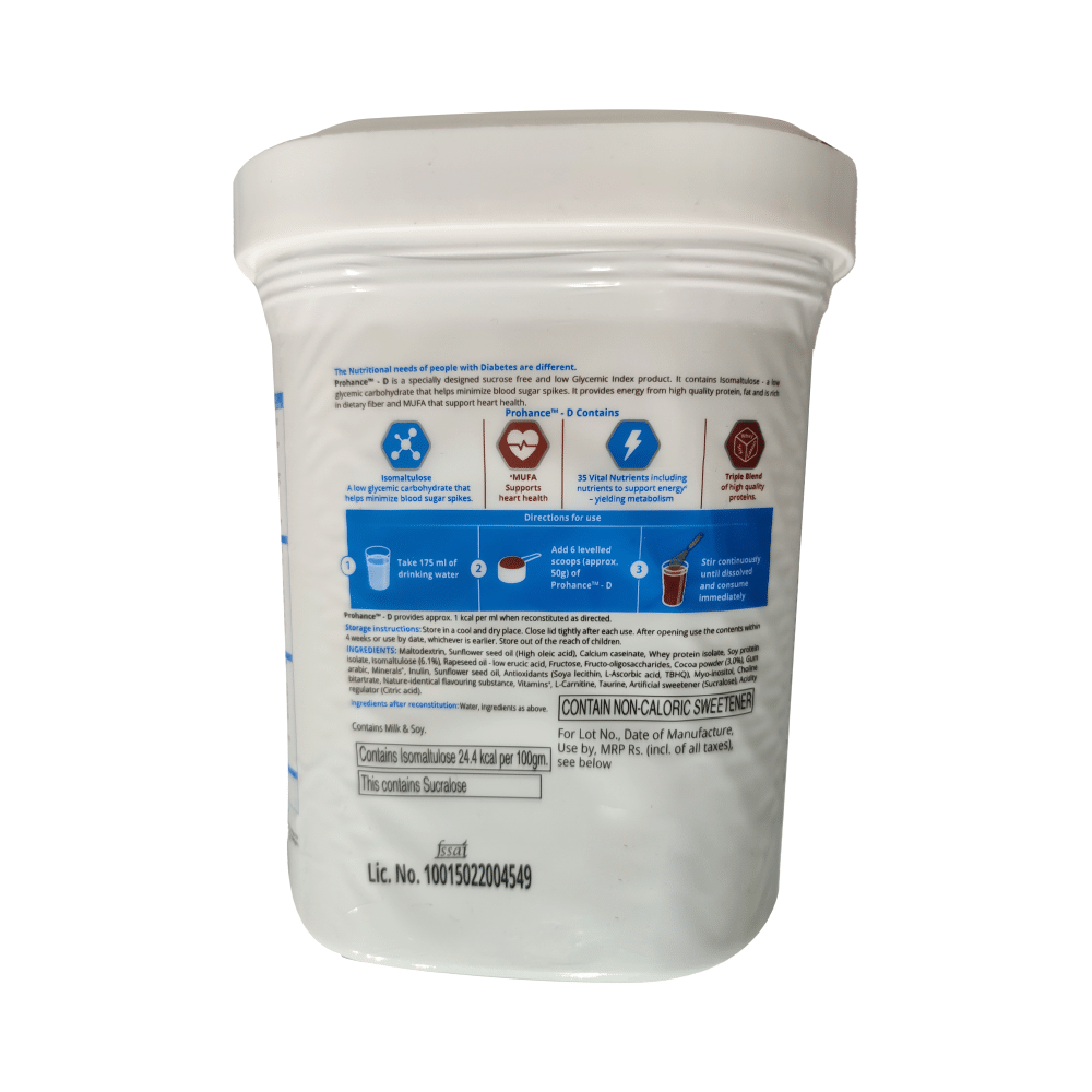 Prohance-D Nutritional Supplement for Diabetes Care | Flavour Chocolate - Image 2